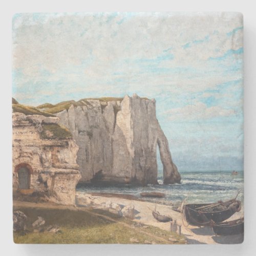 Gustave Courbet _ Cliffs at Etretat after Storm Stone Coaster