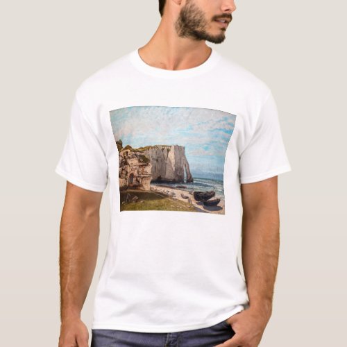 Gustave Courbet _ Cliffs at Etretat after Storm T_Shirt