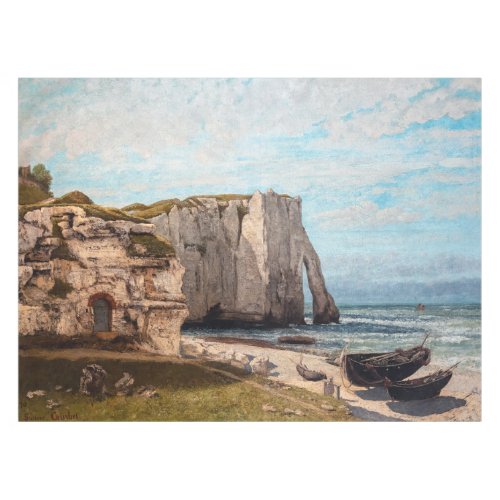 Gustave Courbet _ Cliffs at Etretat after Storm Tablecloth