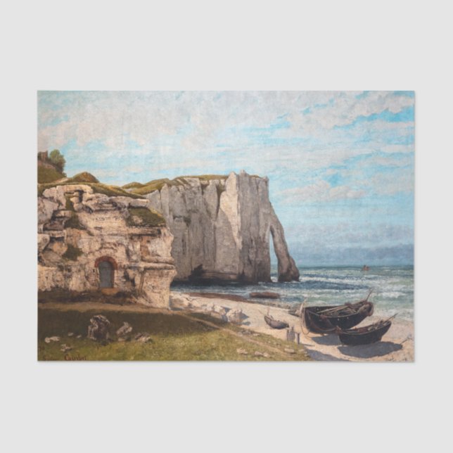 Gustave Courbet - Cliffs at Etretat after Storm Tissue Paper (Front)