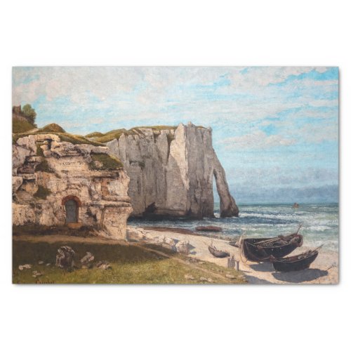 Gustave Courbet _ Cliffs at Etretat after Storm Tissue Paper