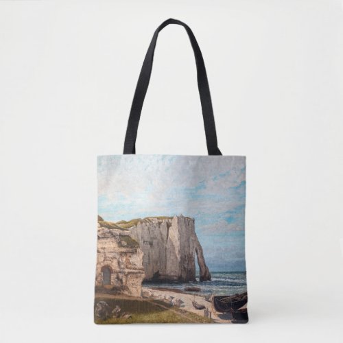 Gustave Courbet _ Cliffs at Etretat after Storm Tote Bag