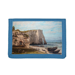 Gustave Courbet - Cliffs at Etretat after Storm Trifold Wallet