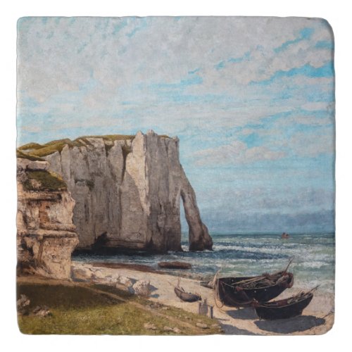 Gustave Courbet _ Cliffs at Etretat after Storm Trivet