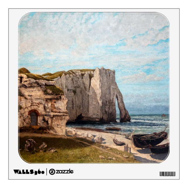 Gustave Courbet - Cliffs at Etretat after Storm Wall Decal (Front)