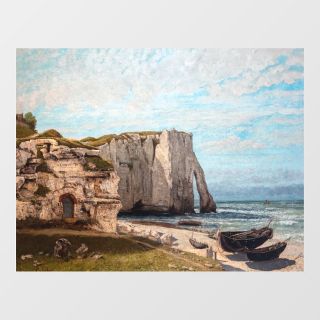 Gustave Courbet - Cliffs at Etretat after Storm Window Cling (Sheet)