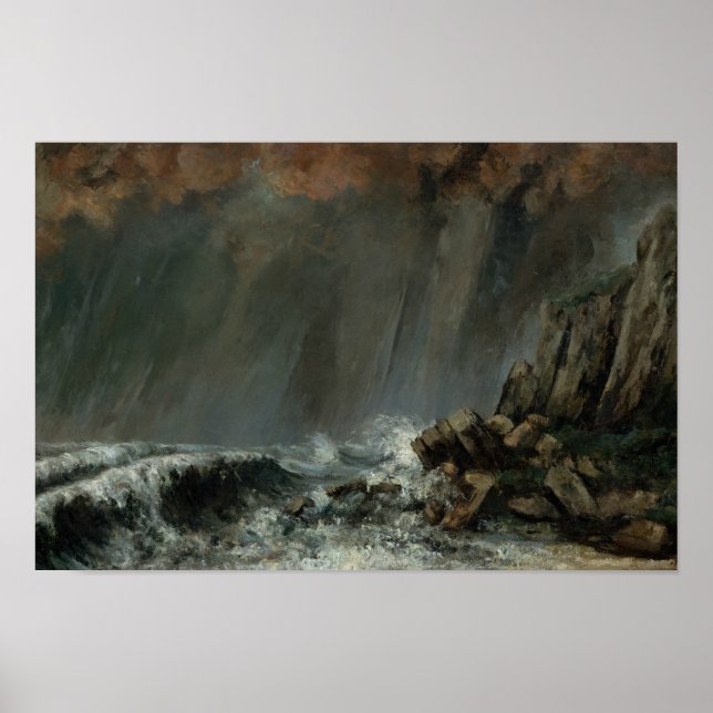 Gustave Courbet - Marine: The Waterspout Poster (Front)