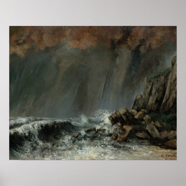 Gustave Courbet - Marine: The Waterspout Poster (Front)