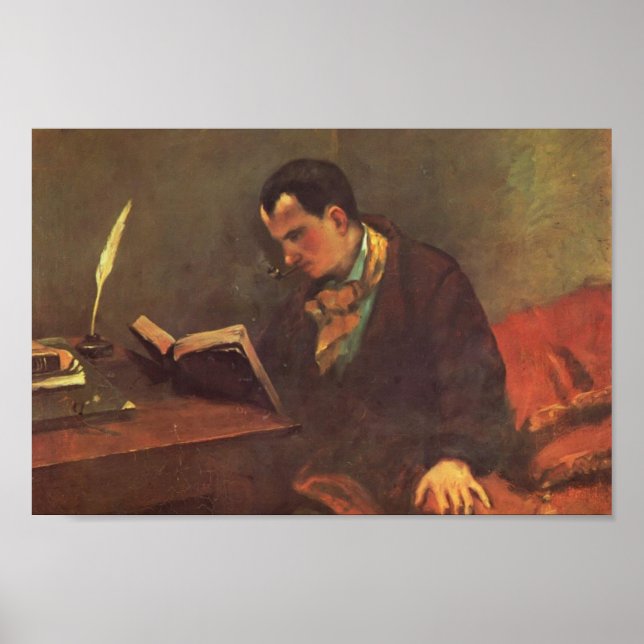 Gustave Courbet- Portrait of Charles Baudelaire Poster (Front)