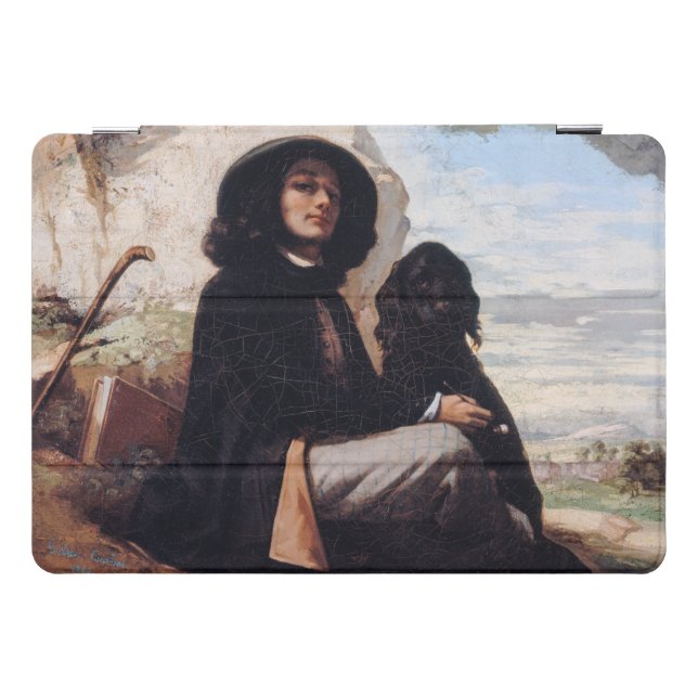 Gustave Courbet - Self-Portrait with a Black Dog iPad Pro Cover (Horizontal)