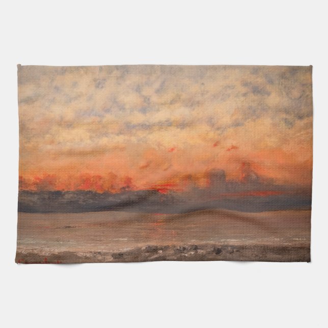 Gustave Courbet - Sunset Kitchen Towel (Horizontal)