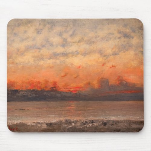 Gustave Courbet _ Sunset Mouse Pad