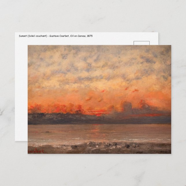 Gustave Courbet - Sunset Postcard (Front/Back)