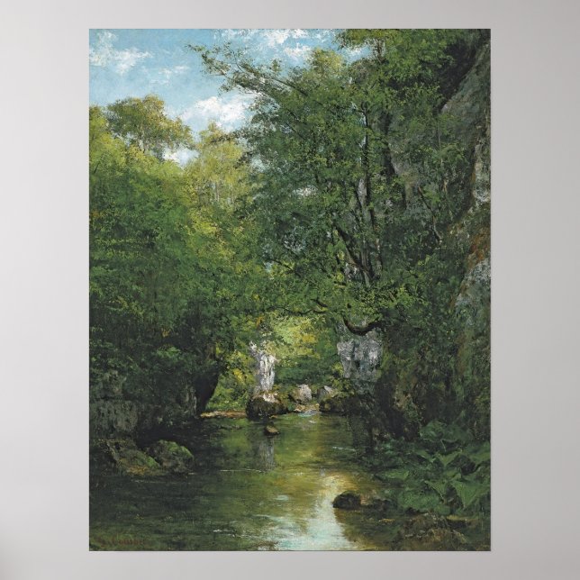 Gustave Courbet  - The Bremen Creek 1866 Poster (Front)