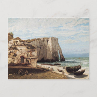 Gustave Courbet - The cliffs at etretat after the Postcard