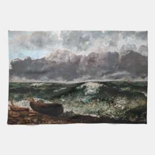Gustave Courbet - The Stormy Sea / The Wave Kitchen Towel