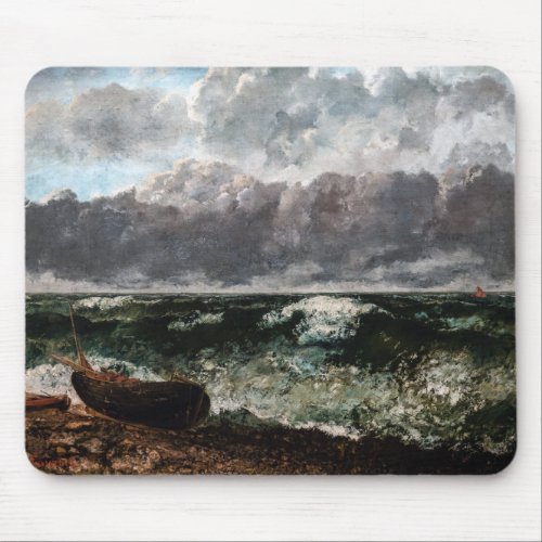 Gustave Courbet _ The Stormy Sea  The Wave Mouse Pad