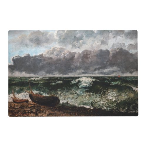Gustave Courbet _ The Stormy Sea  The Wave Placemat