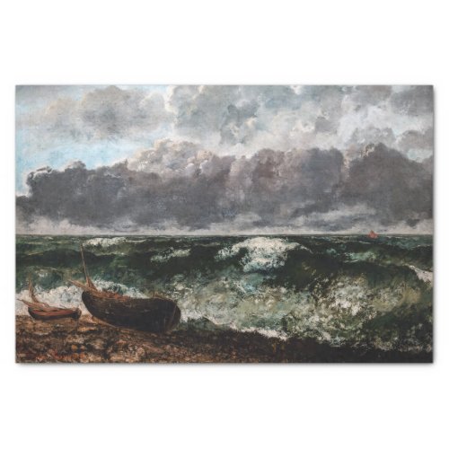 Gustave Courbet _ The Stormy Sea  The Wave Tissue Paper