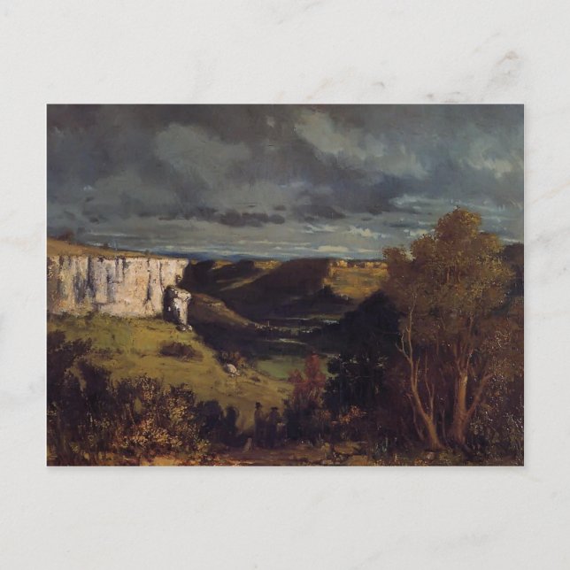 Gustave Courbet- Valley of Loue in Stormy Weather Postcard (Front)
