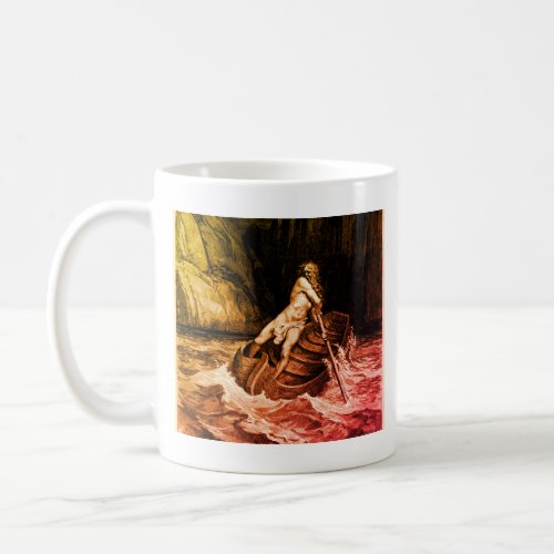 Gustave Dor _ Caron RowingDanteâs Inferno Coffee Mug