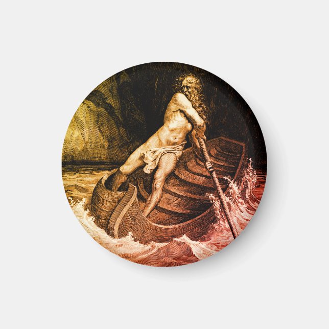 Gustave Doré - Caron Rowing/Dante’s Inferno Magnet (Front)