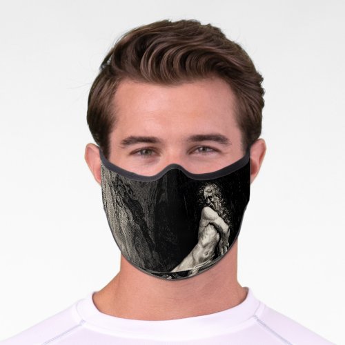 Gustave Dor _ Caron RowingDanteâs Inferno Premium Face Mask