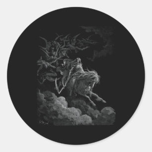 Gustave Dore Death On The Pale Horse Classic Round Sticker