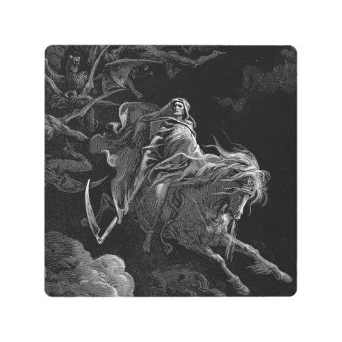 Gustave Dore _ Death On The Pale Horse Metal Print