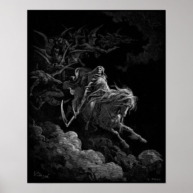 Gustave Dore Death on the Pale Horse Poster (Front)