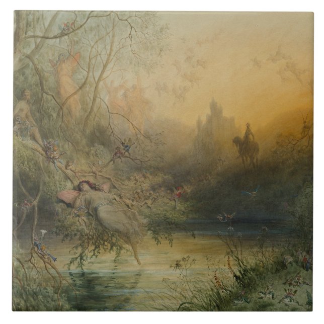 Gustave Dore - Fairy Land Ceramic Tile (Front)