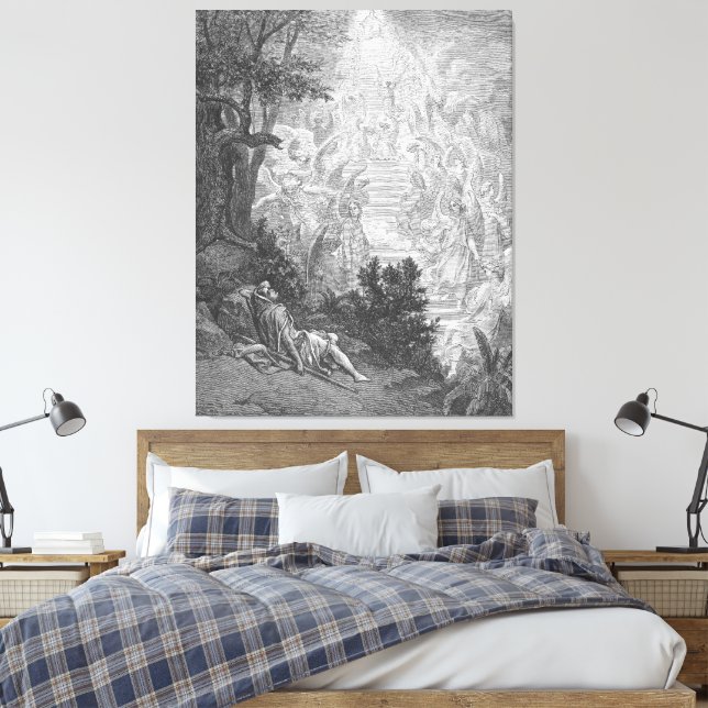 Gustave Doré - Jacob's Dream Canvas Print (Insitu(Bedroom))