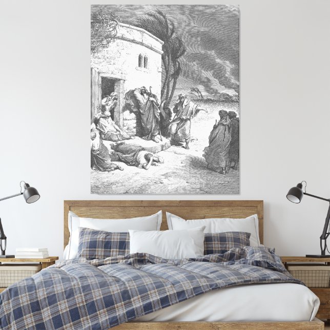 Gustave Doré - Job Hears of His Misfortunes Canvas Print (Insitu(Bedroom))
