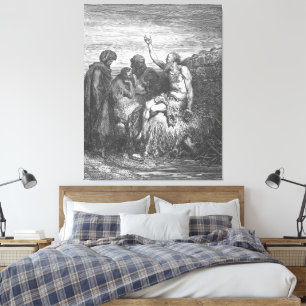 Gustave Doré - Job Speaks with His Friends Canvas Print