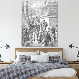 Gustave Doré - Jonah Preaches to the Ninevites Canvas Print
