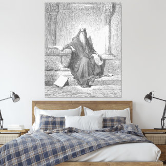 Gustave Doré - King Solomon in Old Age Canvas Print