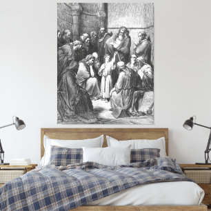 Gustave Doré - Luke 2B Jesus Questions the Doctors Canvas Print