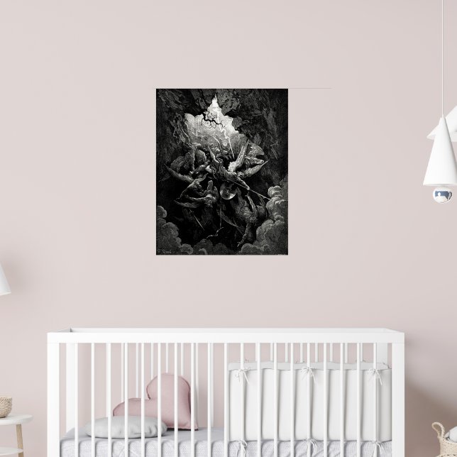 Gustave Doré Milton's Paradise Lost Hell Engraving Poster | Zazzle