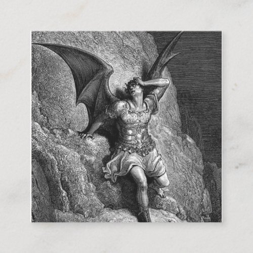Gustave Dore Paradise Lost Square Business Card
