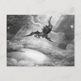 Gustave Dore Satan From Paradise Lost By John Milt Postcard