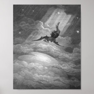 Gustave Dore Satan From Paradise Lost John Milton Poster