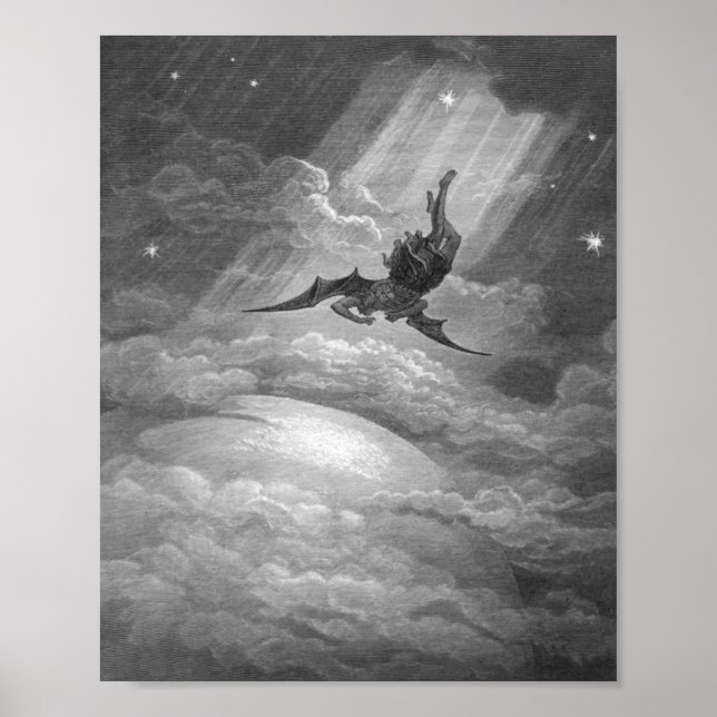 Gustave Dore Satan From Paradise Lost John Milton Poster (Front)