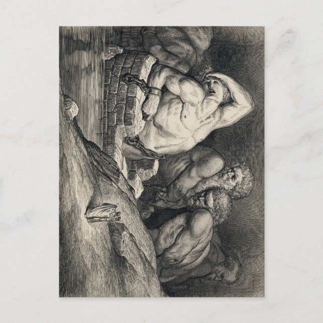 Gustave  Doré's The Titans Postcard (Front)