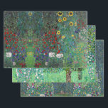 GUSTAVE KLIMT COTTAGE GARDEN ART WRAPPING PAPER SHEETS<br><div class="desc">Popular garden themed works painted by the famous Austrian artist Gustav Klimt.  For the tissue paper versions and for more famous garden landscapes see the SalvageScapes collection LANDSCAPE AND PASTORAL</div>