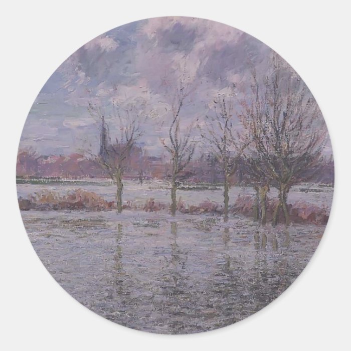 Gustave Loiseau  Flood Near Nantes Round Sticker