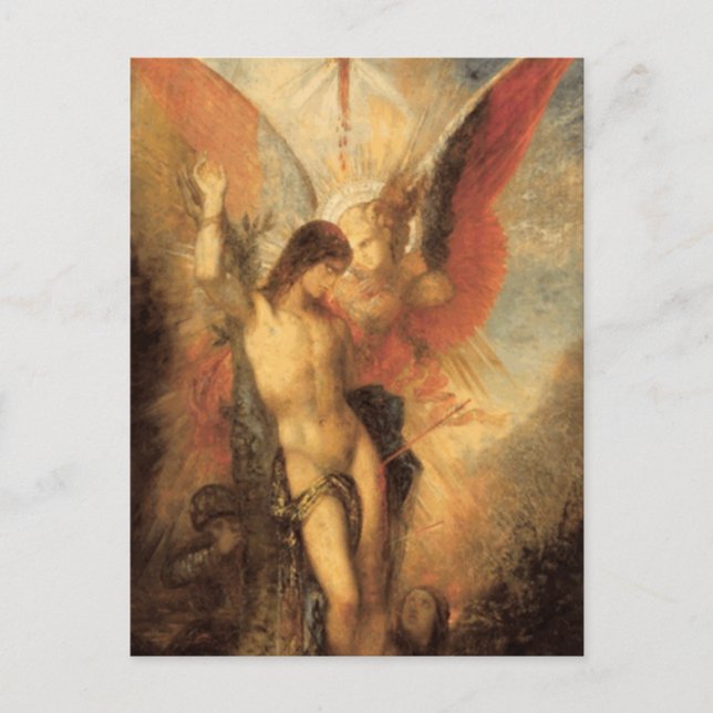 Gustave Moreau - Saint Sebastian and the Angel GC Postcard (Front)