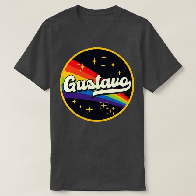 Gustavo Rainbow In Space Vintage Style T-Shirt (Design Front)