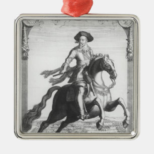 Gustavus Adolphus II, King of Sweden, on Metal Ornament