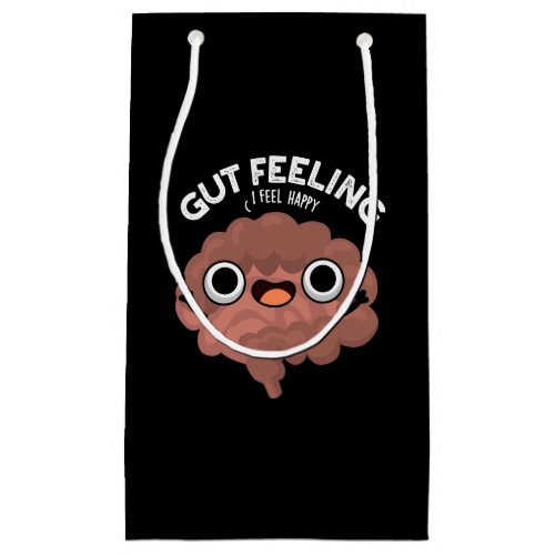 Gut Feeling Funny Anatomy Intestine Pun Dark BG Small Gift Bag
