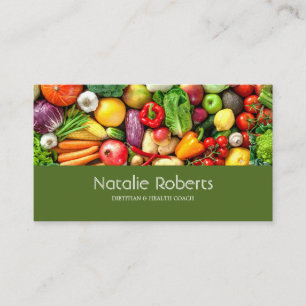 Gut Health Nutrition Coach Appointment Business Card
